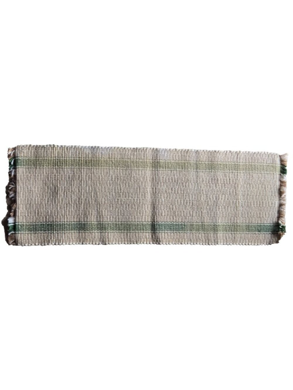 Farm Table Runner Beige Green Reversible Kitchen Farmhouse Cottage 12.5" x 36" - Picture 6 of 8